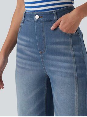 Halara Flex High Waist Straight Leg Jeans L